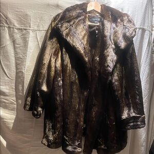 Jones New York Dark Brown Teddy Jacket